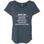 August girl hated by many loved by plenty shirt, tank top, hoodie