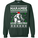 Harambe Loved Christmas Sweater, T-shirt, Hoodie