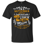 I'm A September Woman I Was Born With My Heart On My Sleeve Shirt, Hoodie, Tank