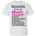 Reasons to be an Auntie shirt, tank, hoodie