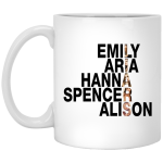 Pretty Little Liars: Emily Aria Hanna Spencer Alison mugs