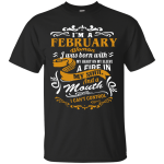 I'm A February Woman I Was Born With My Heart On My Sleeve Shirt, Hoodie, Tank