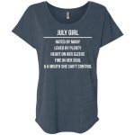 July girl hated by many loved by plenty shirt, tank top, hoodie