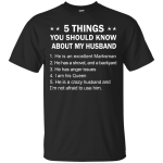 5 things you should know my husband shirt, hoodie, tank