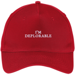 I'm Deplorable Hats: Twill cap/Snapback