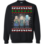 Daenerys Targaryen, Jon Snow Nigh King Chibi Christmas sweater, hoodie