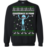 Mr meeseeks: existence is pain ugly Christmas sweater, long sleeve