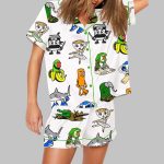 Italian Brainrot Character Print Pajama Set