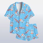 Retro 4th Of July Hotdog Beer Soda Women's Pajama Set