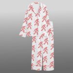 Women's Big Foot Cute Floral Big Foot Adventure Nature Lover Pajama Set