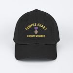 Purple heart combat wounded hat, cap