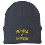 small Michigan VS Everybody Knit Beanie Hat