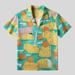 Capybara Taking Bath Hawaiian Shirt