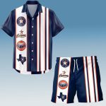 Houston Astros Classic Logo Stripe Style Hawaiian Shirt