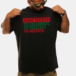 Juneteenth To celebrate Educate Agitate Shirt