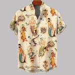 LGBT Pride Gay Vintage Mermaid Sailor Art Hawaiian Shirt