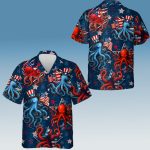 Patriotic Octopus 4th of July Hawaiian Shirt