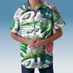 Philadelphia Eagles Flamingo Palms Trees Hawaiian Shirt