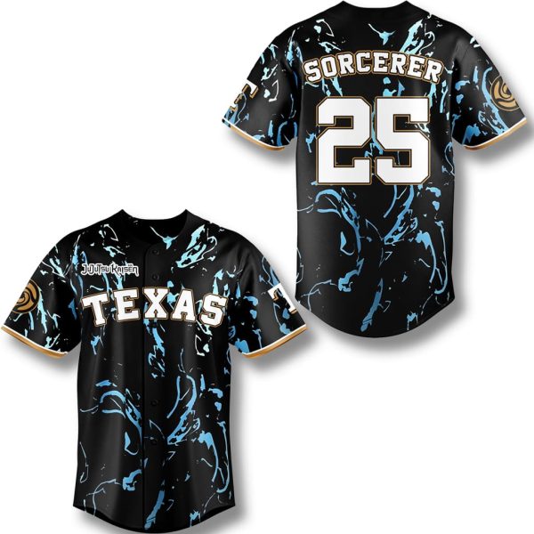 Texas Rangers Jujutsu Kaisen Night Jersey 2025 1