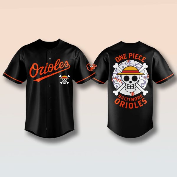 2025 Baltimore Orioles x One Piece Black Jersey 1