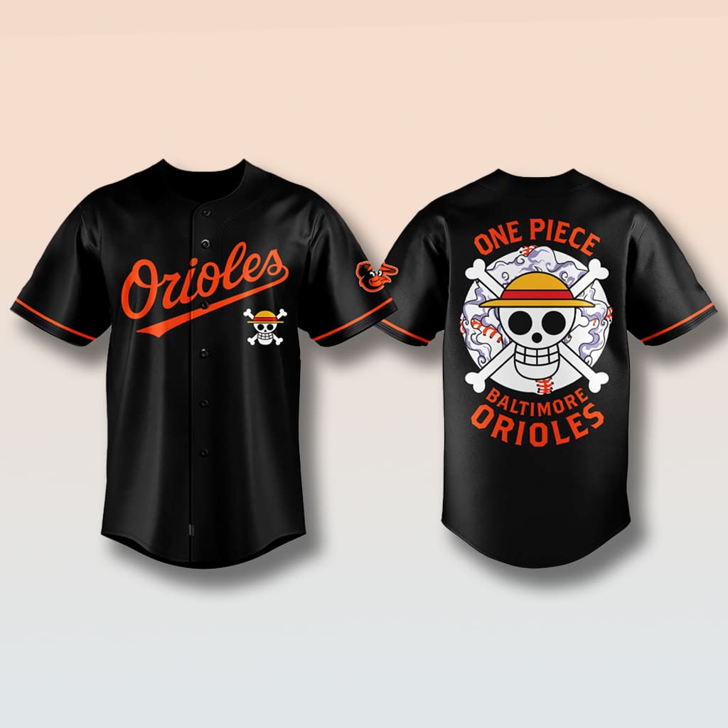 2025 Baltimore Orioles x One Piece Black Jersey 1 2025 Baltimore Orioles x One Piece Black Jersey 1