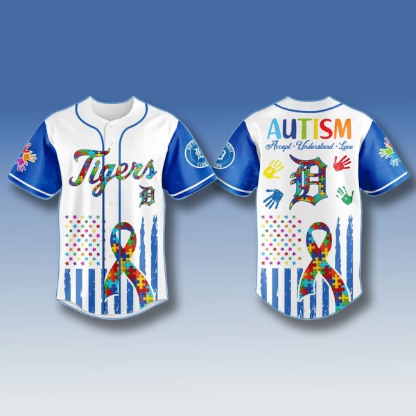 2025 Detroit Tigers Autism Awareness Month Jersey 1
