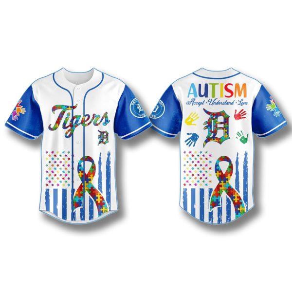 2025 Detroit Tigers Autism Awareness Month Jersey