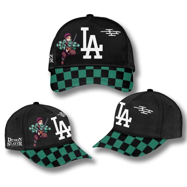 2025 Dodgers x Demon Slayer Tanjiro Hat 1