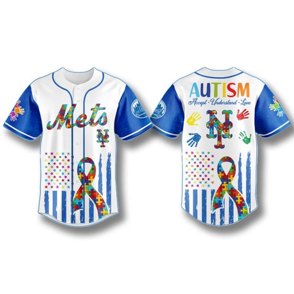 2025 New York Mets Autism Awareness Month Jersey
