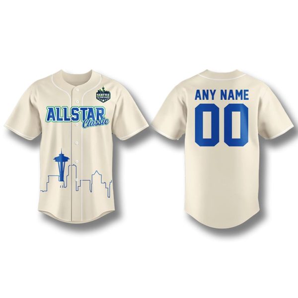 2025 Seattle Seahawks All Star Classic Cream Jersey 1