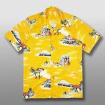 Brad Pitt Hawaiian Shirt Yellow Style