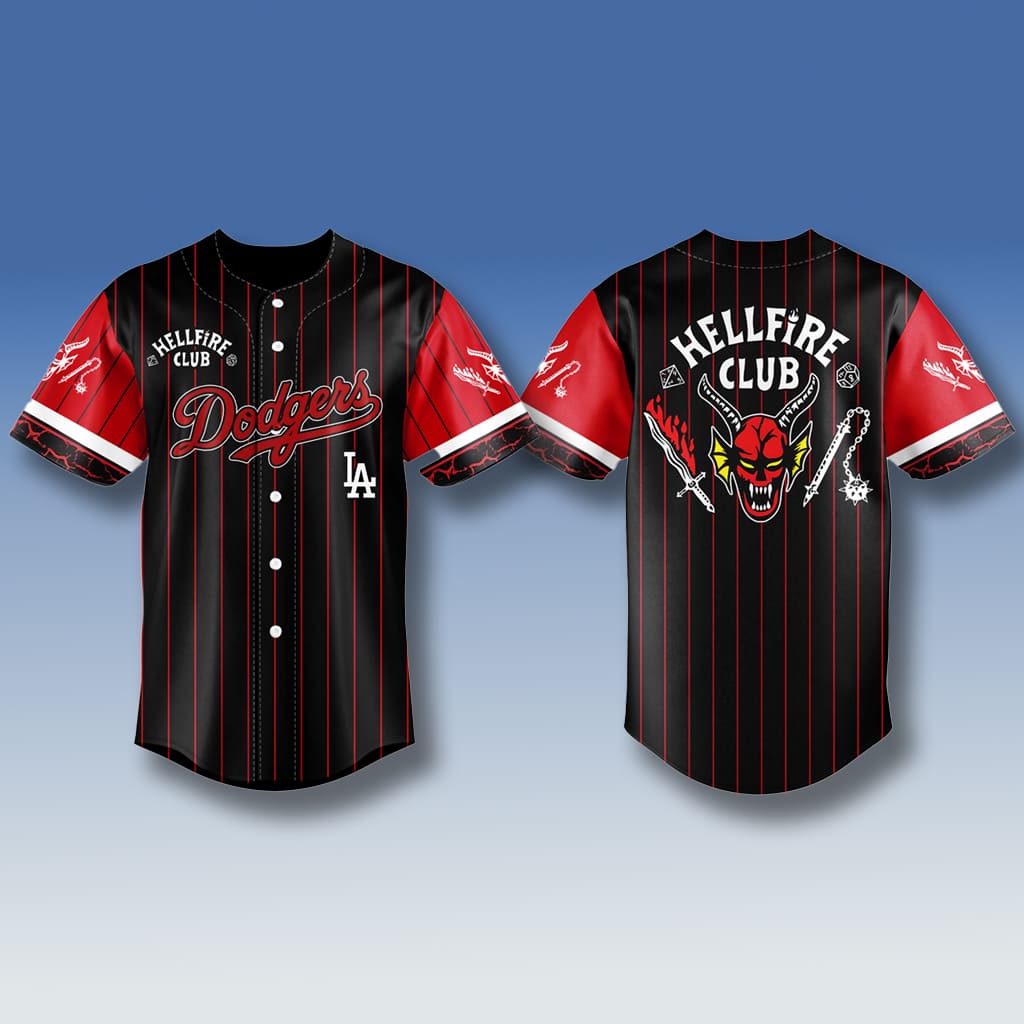 Dodgers Hellfire Club Stranger Things Jersey 2025 Dodgers Hellfire Club Stranger Things Jersey 2025