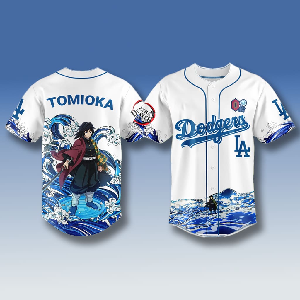 Dodgers x Demon Slayer Tomioka Giyu Jersey 2025 Dodgers x Demon Slayer Tomioka Giyu Jersey 2025