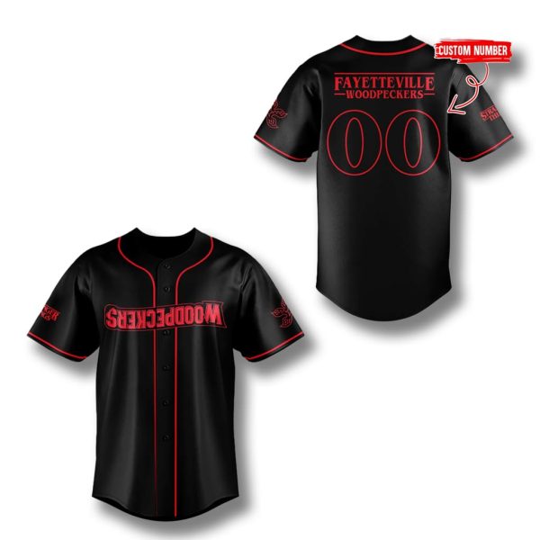 Fayetteville Woodpeckers Stranger Things Night Jersey 2025 2