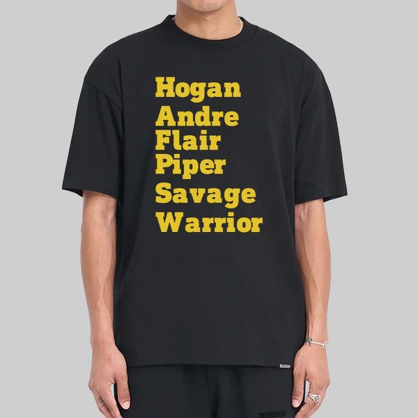 Hogan Andre Flair Piper Savage Warrior Shirt 13