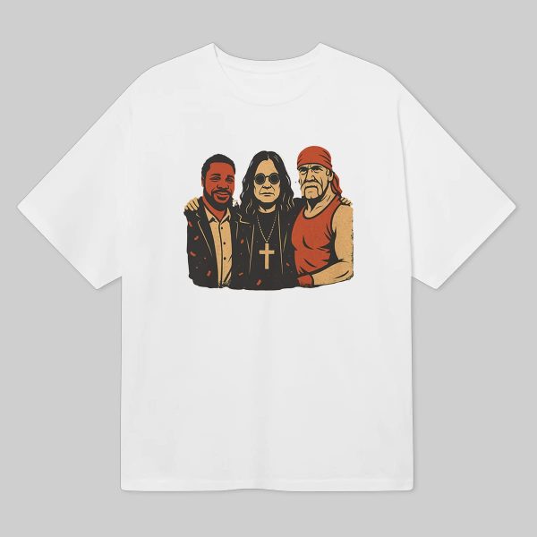 Hulk Hogan Ozzy Osbourne Malcolm Jamal Warner Shirt 6