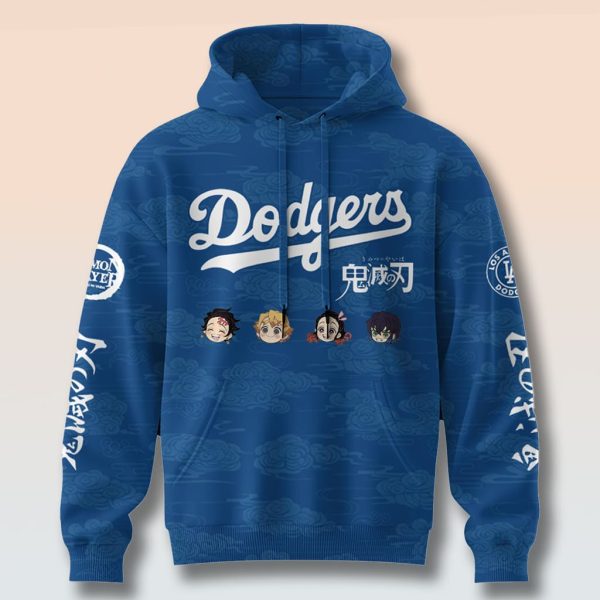 LA Dodgers x Demon Slayer Kimetsu no Yaiba Hoodie 2025