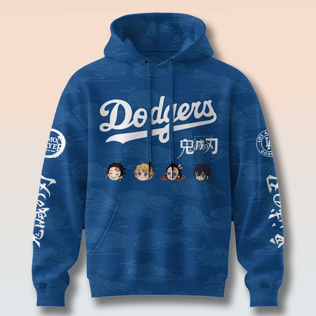 LA Dodgers x Demon Slayer Kimetsu no Yaiba Hoodie 2025 LA Dodgers x Demon Slayer Kimetsu no Yaiba Hoodie 2025