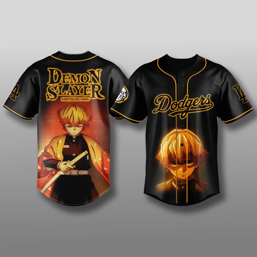 Los Angeles Dodgers Kimetsu no Yaiba Zenitsu Jersey 2025 Los Angeles Dodgers Kimetsu no Yaiba Zenitsu Jersey 2025
