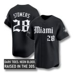 Miami Marlins Black Gothic Edition Vapor Jersey