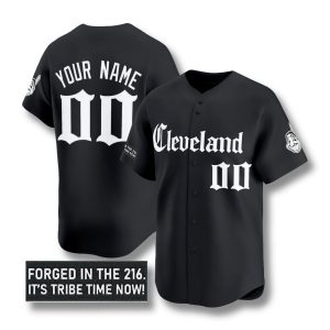 Cleveland Indians Gothic Black Edition Vapor Jersey 1