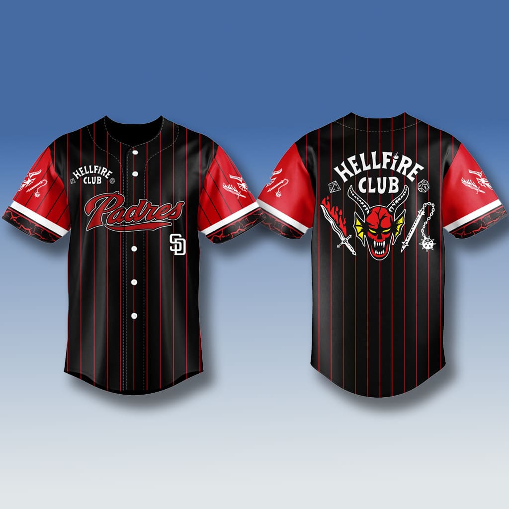 Padres x Hellfire Club Stranger Things Jersey 2025 Padres x Hellfire Club Stranger Things Jersey 2025