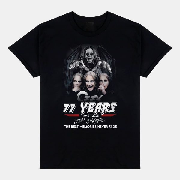 Rip Ozzy Osbourne 77 Years The Best Memories Never Fade Shirt 12