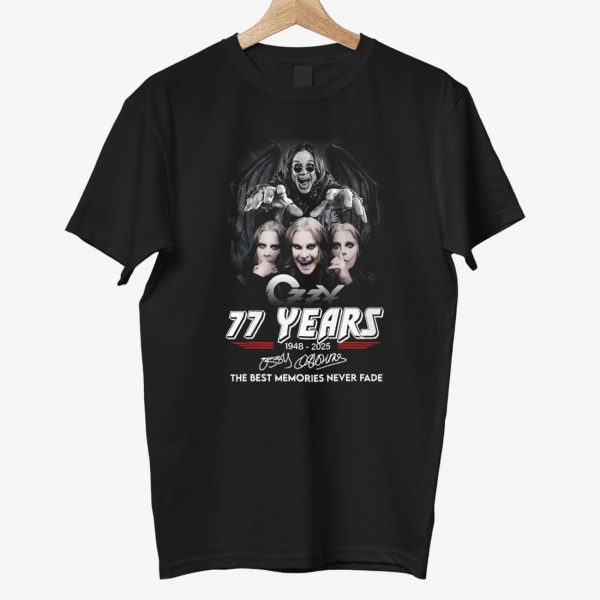 Rip Ozzy Osbourne 77 Years The Best Memories Never Fade Shirt 5