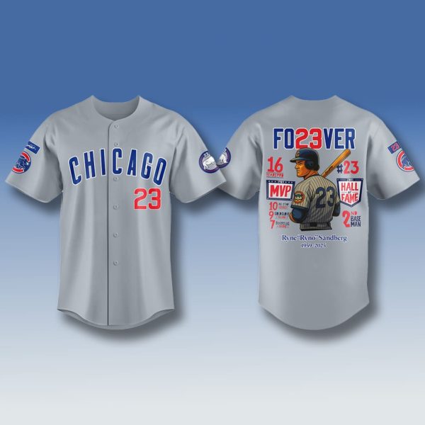Ryne Ryno Sandberg Fo23ver Achievements Jersey