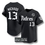 San Diego Padres Black Gothic Edition Vapor Jersey