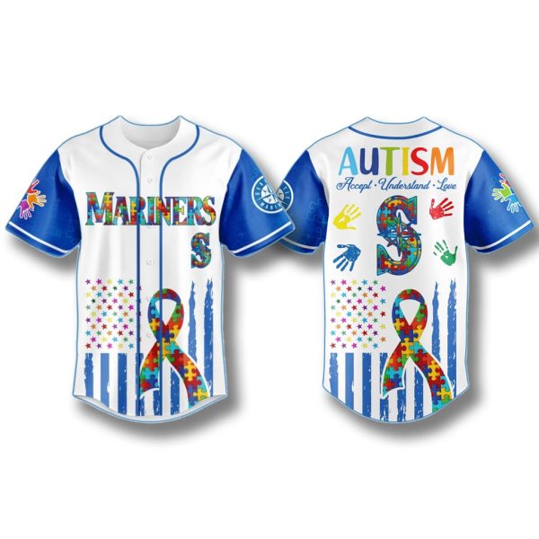 Seattle Mariners Autism Awareness Month Jersey 2025 1