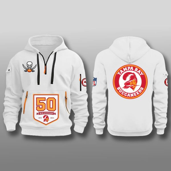Tampa Bay Buccaneers 50 Seasons 1976 2025 Zip Hoodie 2