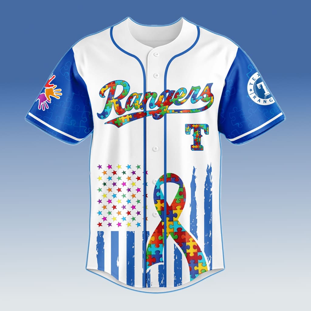 Texas Rangers Autism Awareness Month Jersey 2025 Texas Rangers Autism Awareness Month Jersey 2025