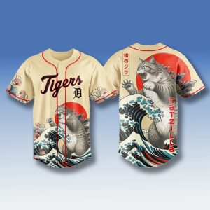 Detroit Tigers x Japan Catzilla Jersey 2025 1